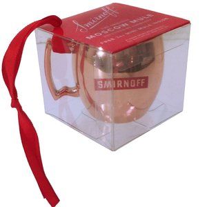 Smirnoff Christmas Ornament Moscow Mule Mini 2-oz Shotglass Copper Cup New NIP